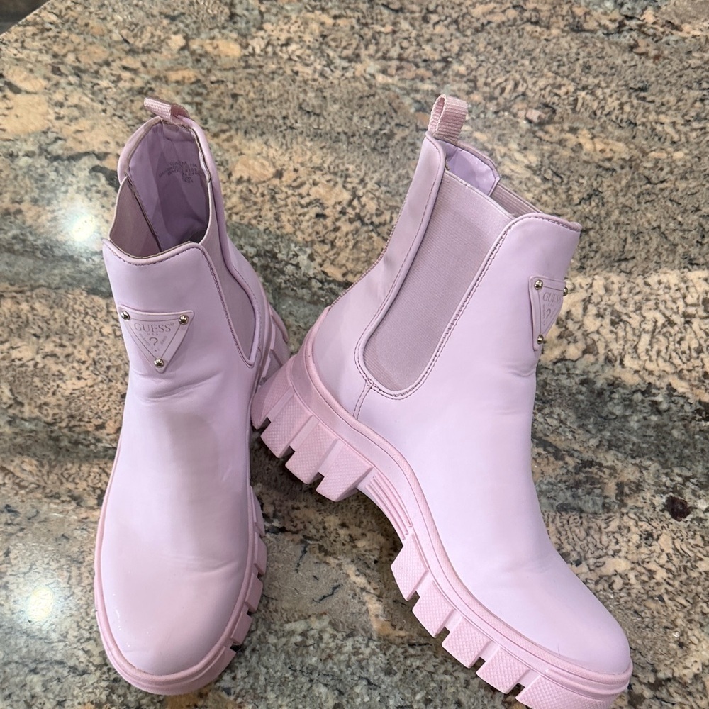 GUESS Light Pink/Lavender Combat Boots